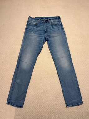 J. Crew 770 Men's Slim Jeans in Light Blue Denim